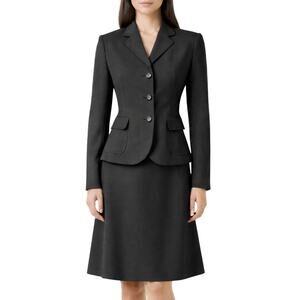 Prada Vintage Black 2PC Suit Set Skirt & Blazer IT42 US6 Made in Italy